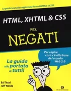 Copertina libro <b>HTML, XHTML & CSS per negati<br></b>(titolo originale o altro titolo: <i>HTML, XHTML & CSS For Dummies</i>)