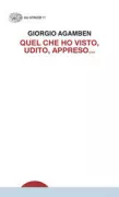 Copertina libro Giorgio Agamben libri