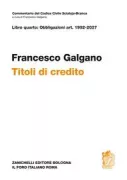Copertina libro <b>Dei titoli di credito</b>