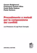 Copertina libro <b>Procedimento e metodi per la composizione dei conflitti</b>