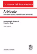 Copertina libro <b>Arbitrato</b>