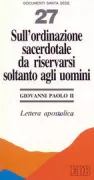 Copertina libro <b>Sull'ordinazione sacerdotale da riservarsi soltanto agli uomini</b>