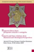 Copertina libro <b>Rapporti Chiesa-Stato: prospettive storiche e teologiche</b>