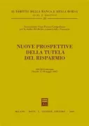 Copertina libro <b>Nuove prospettive della tutela del risparmio</b>