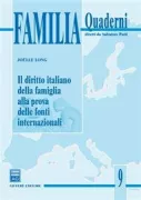 Copertina libro <b>Il diritto italiano della famiglia alla prova delle fonti internazionali</b>