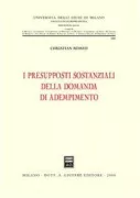 Copertina libro <b>I presupposti sostanziali della domanda di adempimento</b>