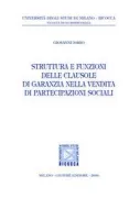 Copertina libro <b>Struttura e funzioni delle clausole di garanzia nella vendita di partecipazioni sociali</b>