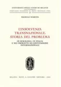 Copertina libro <b>L'insolvenza transnazionale: storia del problema</b>