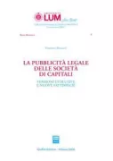 Copertina libro <b>La pubblicità legale delle società di capitali</b>