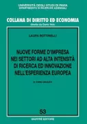 Copertina libro <b>Nuove forme d'impresa nei settori ad alta intensità di ricerca ed innovazione nell'esperienza europea</b>