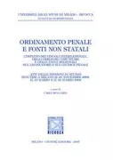 Copertina libro <b>Ordinamento penale e fonti non statali</b>