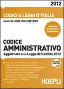 Copertina libro <b>Codice amministrativo 2012</b>