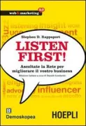 Copertina libro <b>Listen first!</b>