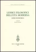 Copertina libro <b>Lessici filosofici dell'età moderna</b>