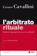 Copertina libro <b>L'arbitrato rituale</b>