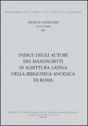 Copertina libro <b>Indice degli autori dei manoscritti in scrittura latina della Biblioteca Angelica di Roma</b>