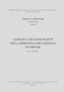 Copertina libro <b>Catalogo dei manoscritti della Biblioteca Riccardiana di Firenze</b>