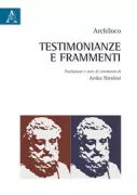 Copertina libro <b>Testimonianze e frammenti</b>