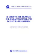 Copertina libro <b>Il diritto del bilancio e il sindacato sugli atti di natura finanziaria</b>