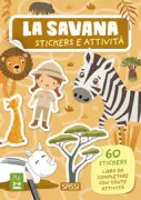 Copertina libro STICKERS E ATTIVITÀ - LA SAVANA