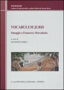 Copertina libro <b>Vocabulum juris</b>