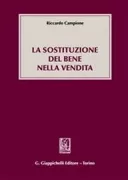 Copertina libro <b>La sostituzione del bene nella vendita</b>