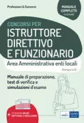 Copertina libro <b>Istruttore direttivo e funzionario area amministrativa degli enti locali</b>