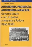 Copertina libro <b>Autonomia promessa, autonomia mancata</b>