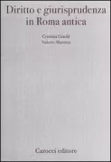 Copertina libro <b>Diritto e giurisprudenza in Roma antica</b>