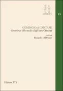 Copertina libro <b>Comincio a cantare</b>
