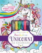 Copertina libro Caleidoscopio Arcobaleno Unicorni da colorare