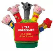 Copertina libro <b>I tre porcellini: una fiaba da animare<br></b>(titolo originale o altro titolo: <i>The three little pigs finger puppet glove</i>)