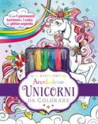Copertina libro Caleidoscopio Arcobaleno Unicorni da colorare