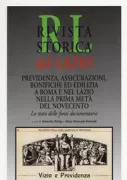 Copertina libro <b>Previdenza, assicurazioni, bonifiche ed edilizia a Roma e nel Lazio nella prima metà del Novecento</b>
