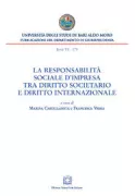 Copertina libro <b>La responsabilità sociale d'impresa tra diritto societario e diritto internazionale</b>