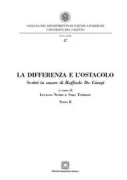 Copertina libro <b>La differenza e l'ostacolo</b>