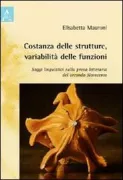 Copertina libro <b>Costanza delle strutture, variabilità delle funzioni</b>