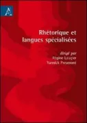 Copertina libro <b>Rhétorique et langues spécialisées</b>