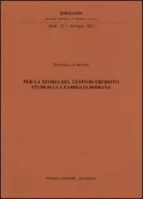 Copertina libro <b>Per la storia del testo di Erodoto</b>