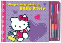 Copertina libro <b>Disegna con gli stencil di Hello Kitty</b>