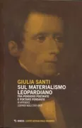 Copertina libro <b>Sul materialismo leopardiano</b>