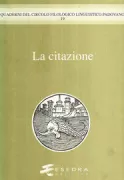 Copertina libro <b>La citazione</b>