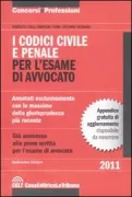 Copertina libro <b>I codici civile e penale per l'esame di avvocato</b>