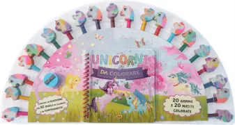 Copertina libro UNICORNI DA COLORARE