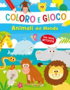 Copertina libro COLORO E GIOCO - ANIMALI DEL MONDO