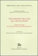 Copertina libro <b>Dall'origine dei lumi alla rivoluzione</b>