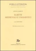 Copertina libro <b>Scritti medievali e umanistici</b>