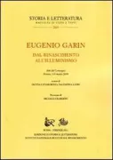 Copertina libro <b>Eugenio Garin: dal Rinascimento all'Illuminismo</b>