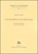 Copertina libro <b>Manuscripts and methods</b>