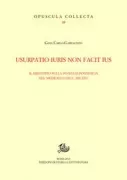 Copertina libro <b>Usurpatio iuris non facit ius</b>